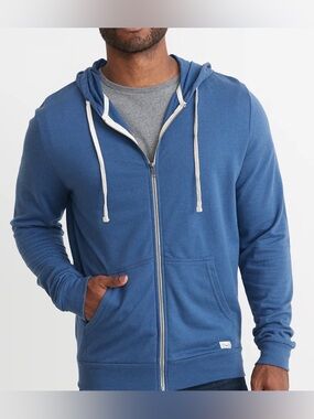 NWT Marine Layer Afternoon Hoodie Faded Navy Zip Up Sweatshirt Modal Blend Small